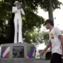 Píper Pimienta, uno de los personajes que es leyenda en el Obrero. Tiene su monumento.