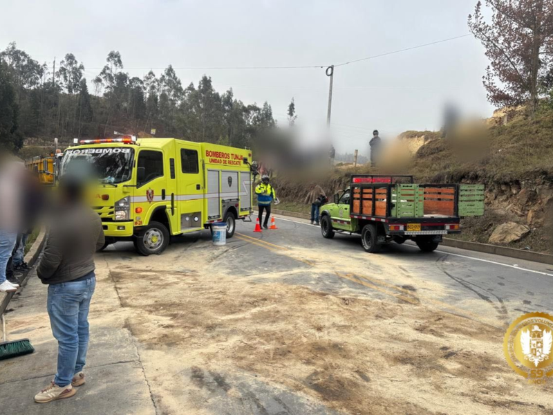 Accidente en la vía Tunja-Villa de Leyva: bus de servicio público se ...