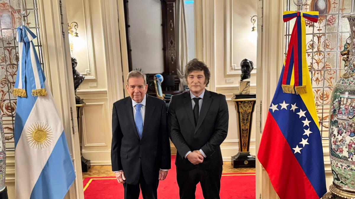 Edmundo González se reúne con Javier Milei en su primer día de gira de ...