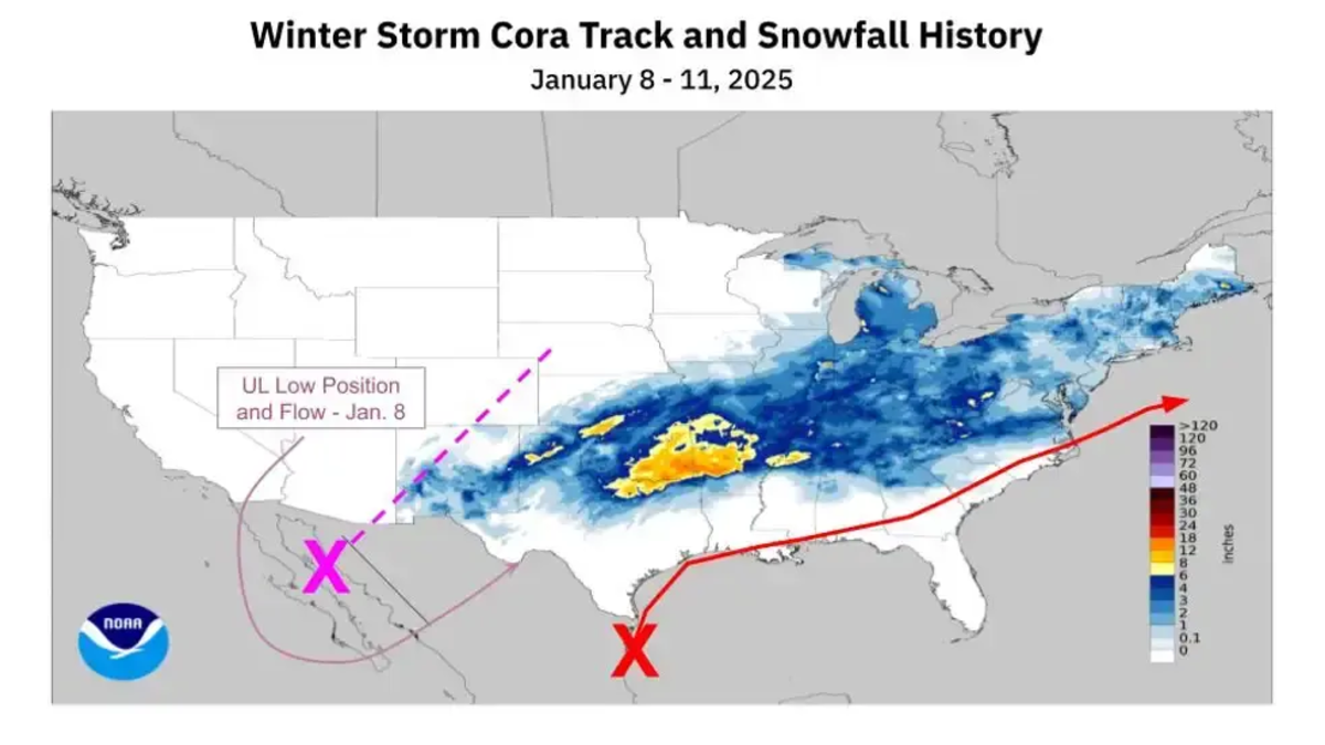 Tormenta Cora en Estados Unidos: el mapa que muestra las zonas más ...