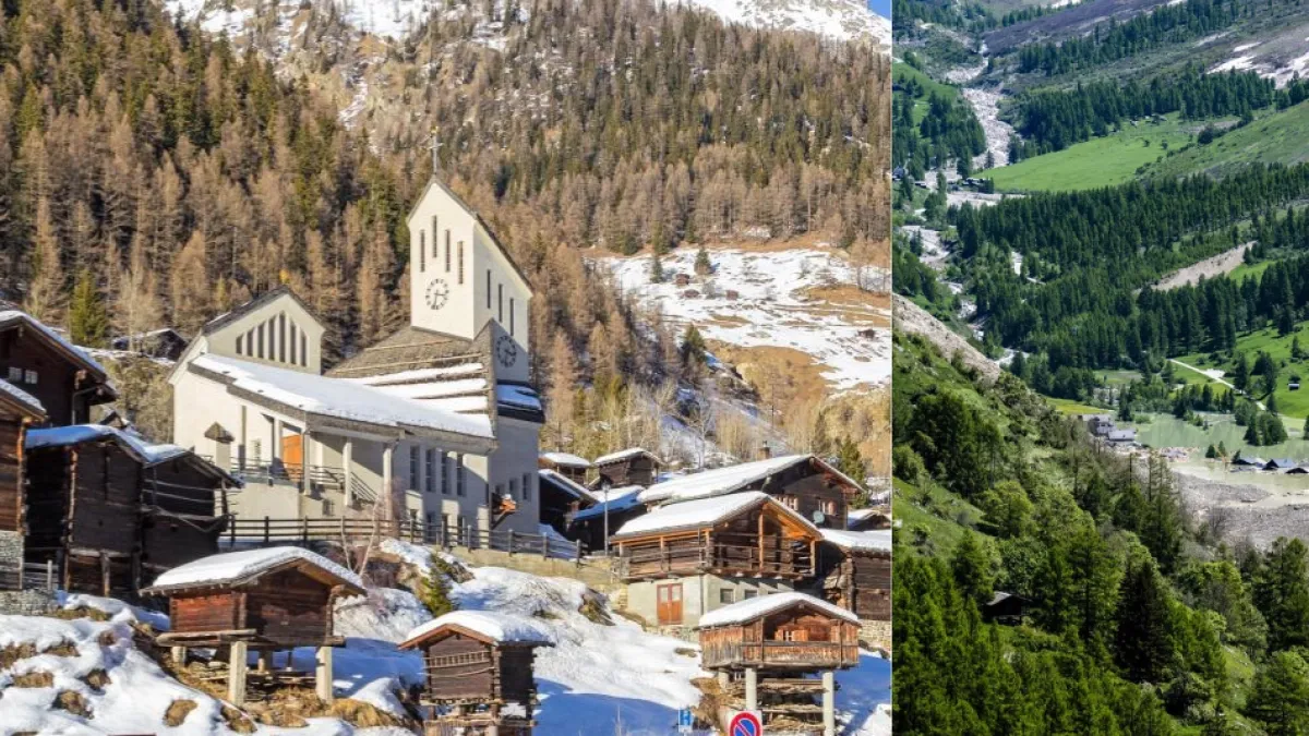 El pueblo suizo que quedó sepultado por una avalancha de millones de metros cúbicos: imágenes satelitales revelan un valle irreconocible