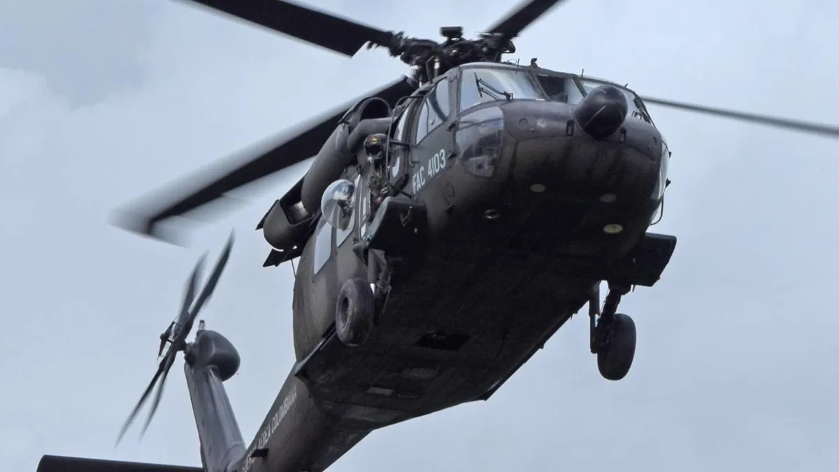 Lo que se sabe del helicóptero Black Hawk del Ejército que se cayó en Cauca con 15 militares a bordo