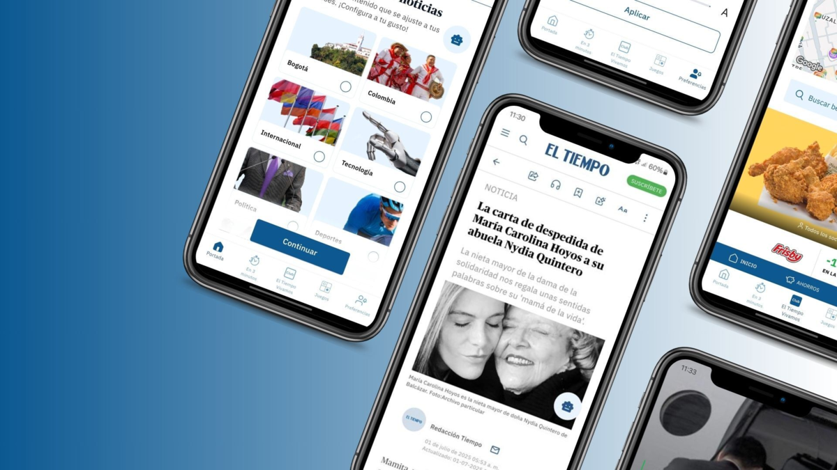 EL TIEMPO estrena nueva versión de su 'app': así cambiará la forma de leer noticias en su celular