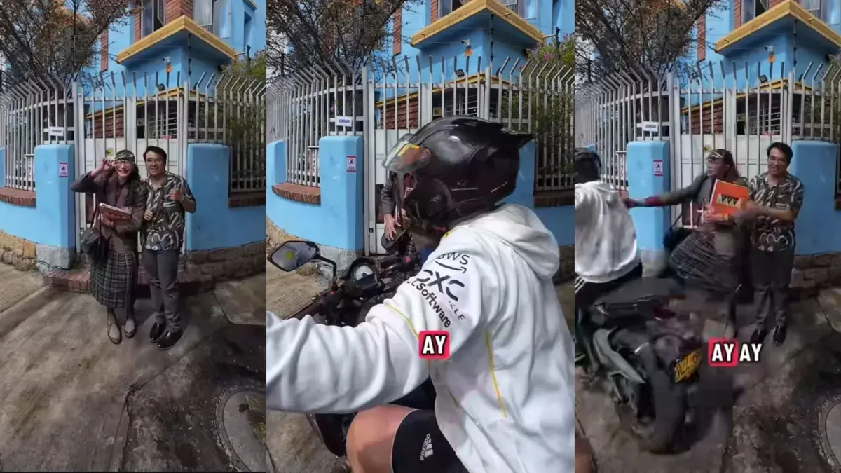 Turista mexicano fue víctima de robo frente a la casa de 'Yo soy Betty, la fea' en Bogotá: en video quedó cómo un motorizado le rapó su celular