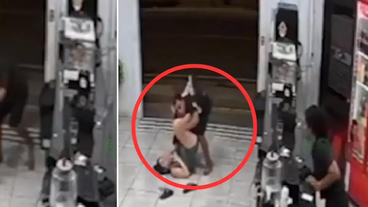 Video | A mujer le intentaron robar su celular y dominó al ladrón con movimiento de jiu-jitsu en un restaurante: 'No lo hagan'