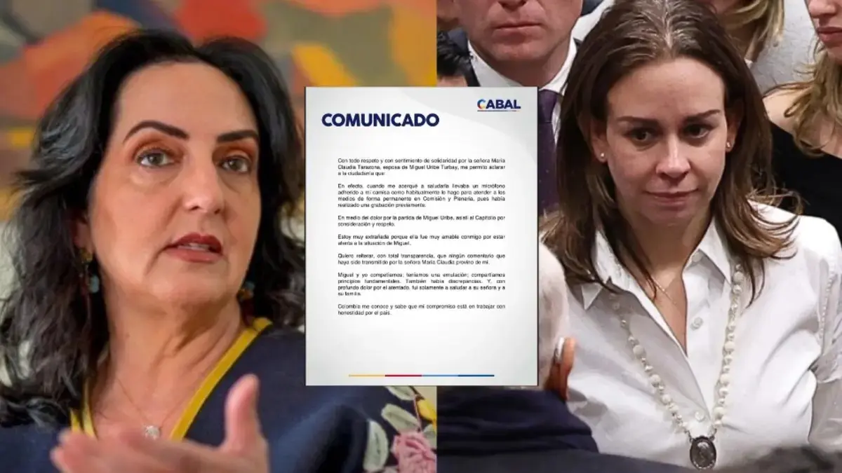 María Fernanda Cabal responde a María Claudia Tarazona tras acusación de que la amenazó en velorio de Miguel Uribe: 'Ningún comentario provino de mí'