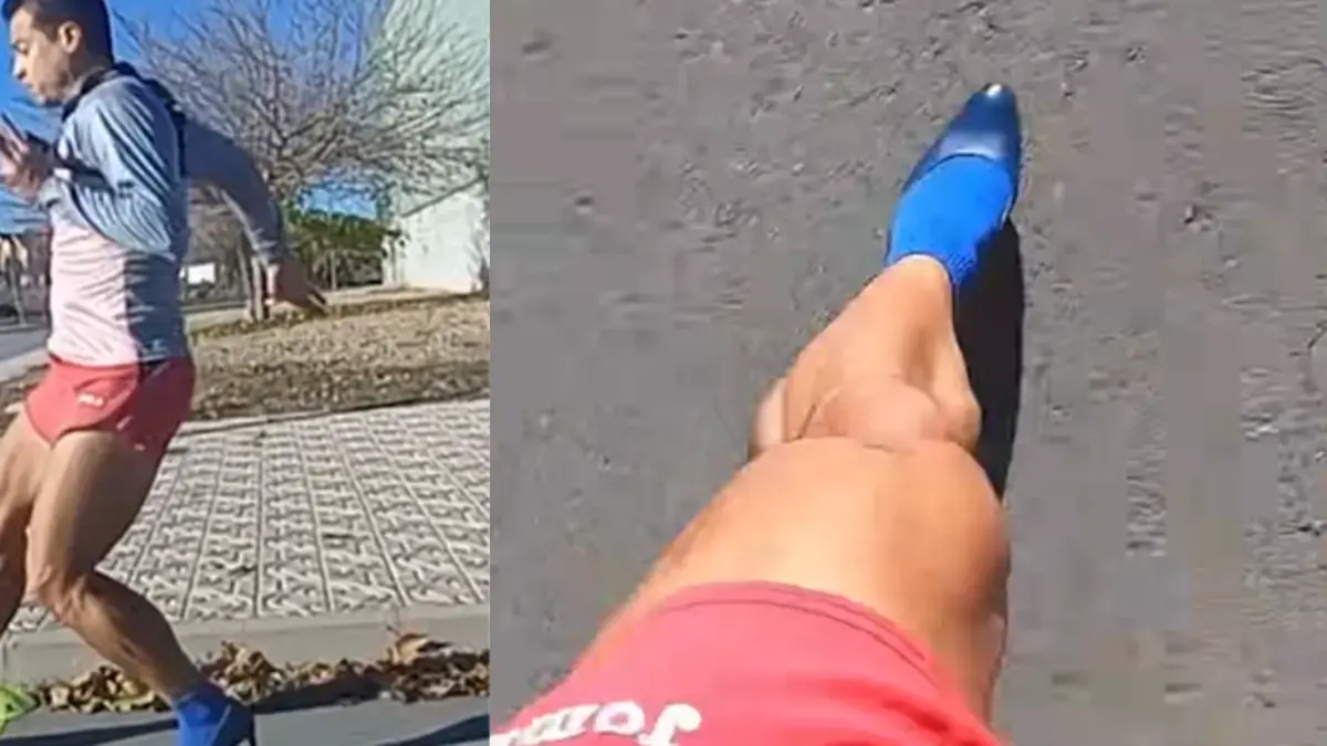 Video | Hombre rompió récord mundial tras correr 100 metros hacia atrás con tacones altos