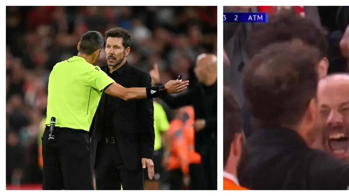 Diego Simeone explotó en derrota del Atlético de Madrid con Liverpool: encaró a un hincha que lo hostigó todo el partido; video