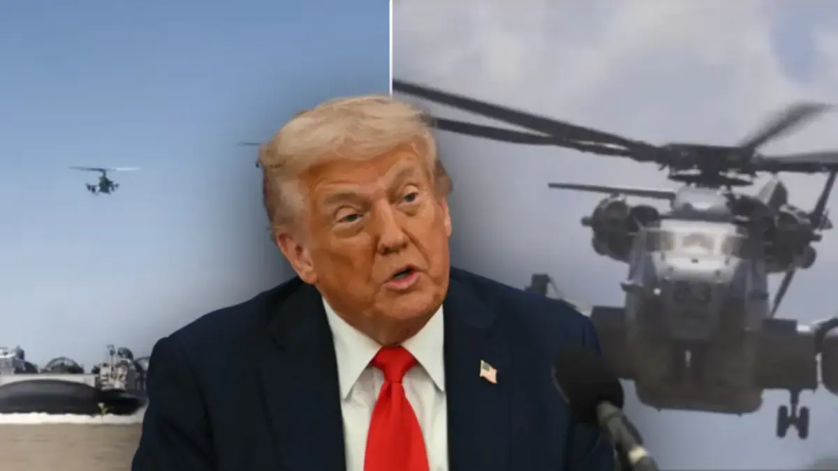 Estados Unidos revela nuevo video de impresionante despliegue militar en el Caribe en medio de tensiones con Venezuela: tanques, helicópteros y más