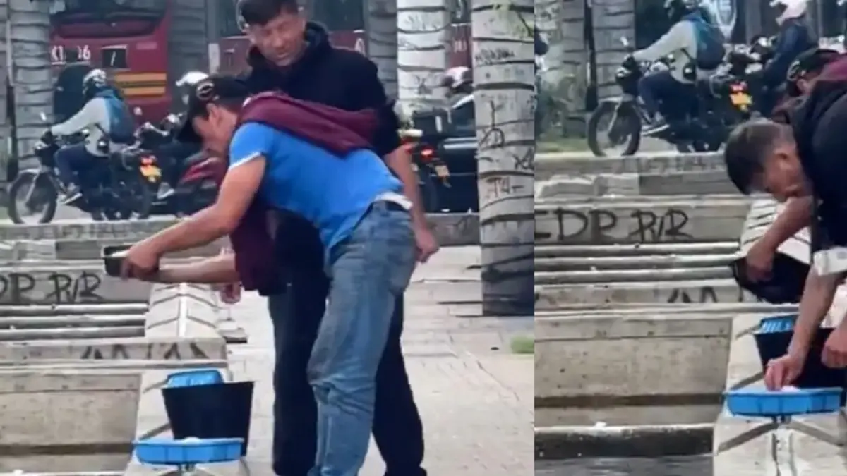 Denuncian que dos hombres lavaron pechugas de pollo en el canal San Francisco, en el centro de Bogotá