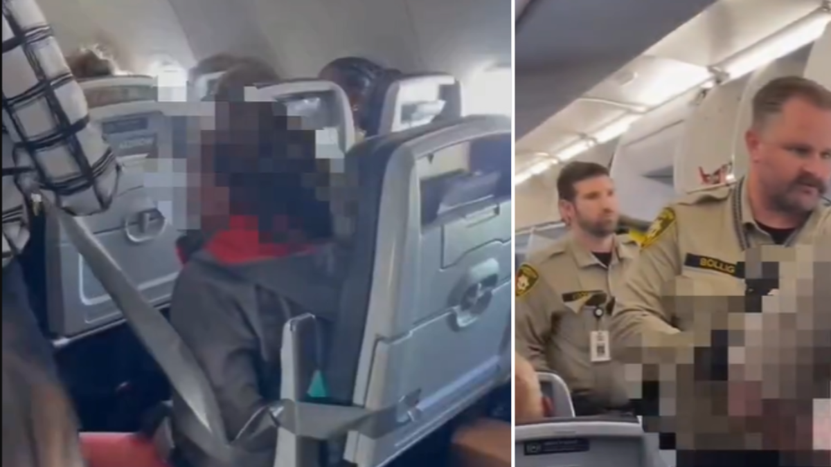 Video: pasajera de un avión fue inmovilizada con cinta adhesiva a su asiento tras agredir a la tripulación