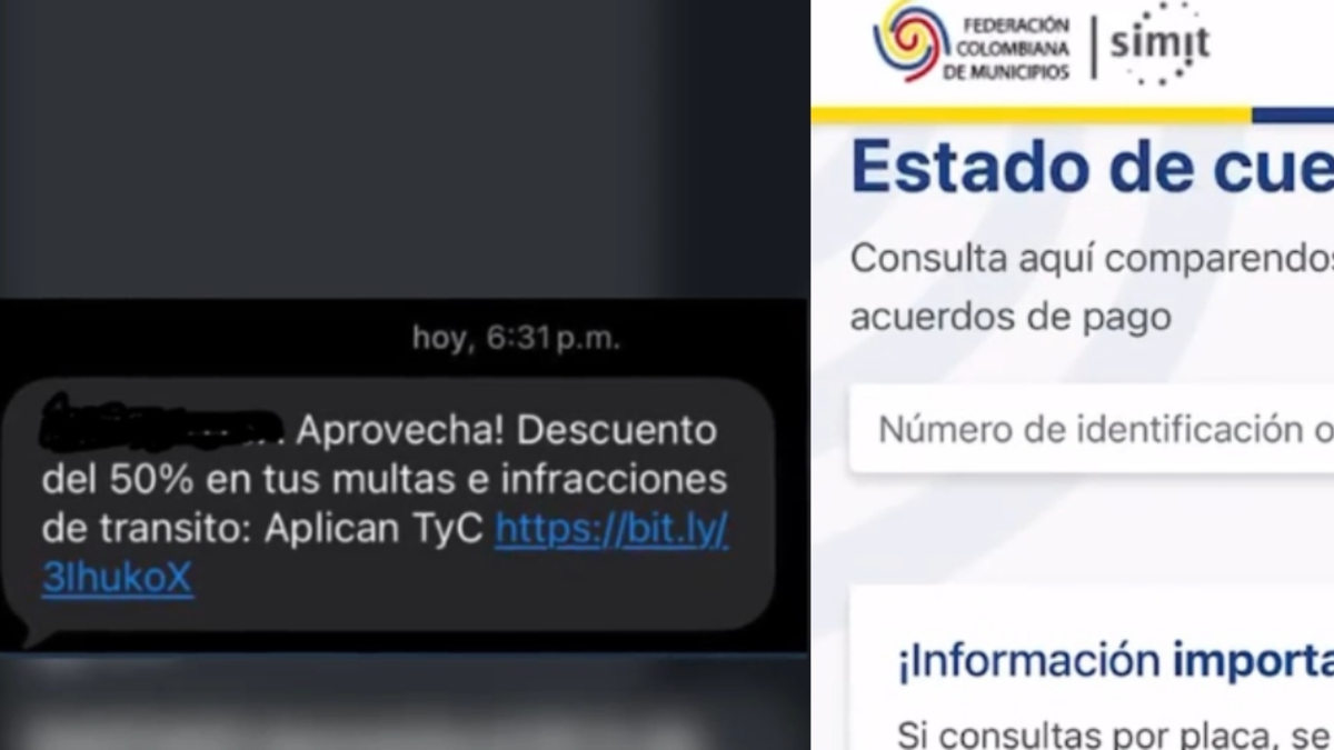 Tiktoker entró a enlace que le llegó por SMS con estafa de descuento para pagar comparendos: 'está muy bien hecho el engaño'