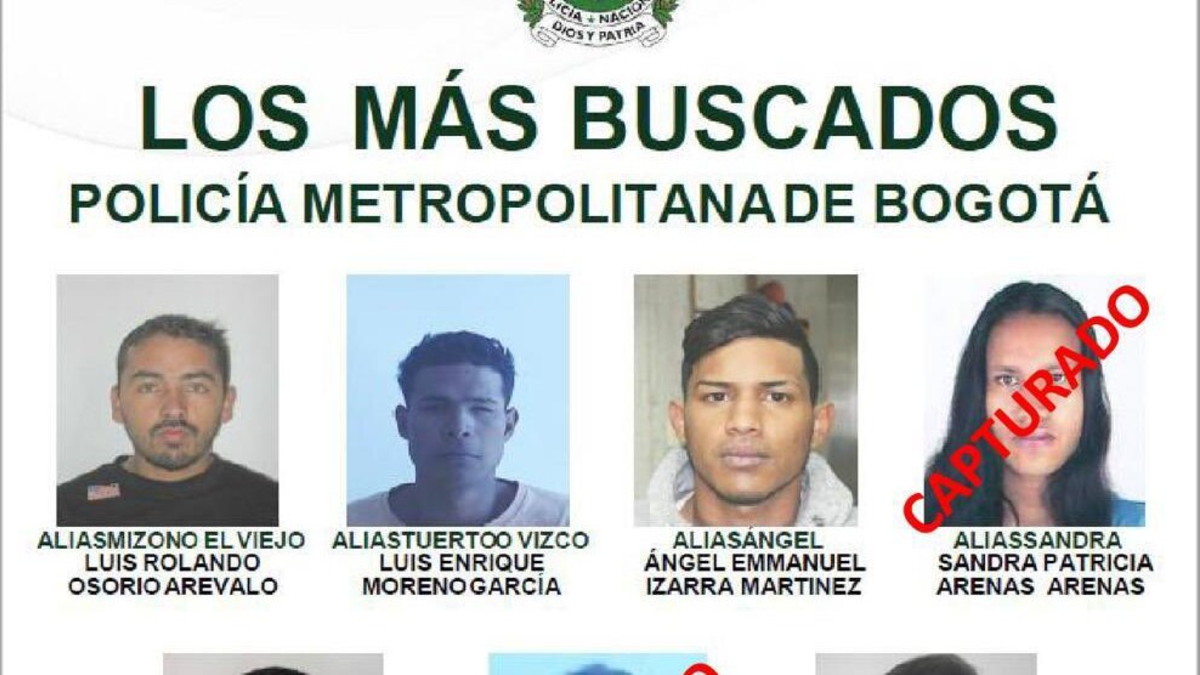 Buscan a estos cinco integrantes de los 'Maracuchos', la peligrosa banda que libró una guerra en Bogotá y que dejó varios cuerpos embolsados