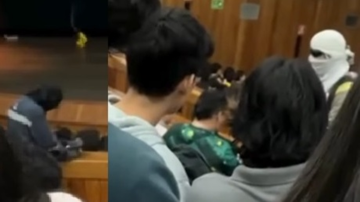 Encapuchados lanzaron papas bomba en Universidad Industrial de Santander, UIS, en Bucaramanga: en video irrumpieron en evento e intimidaron a la gente