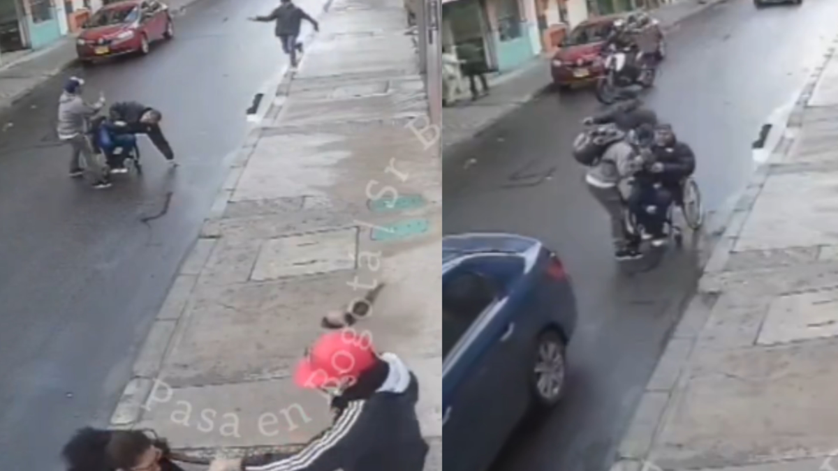 Hombre en silla de ruedas fue víctima de un violento robo en Bogotá: ladrones bajaron de una moto y lo amenazaron a mano armada
