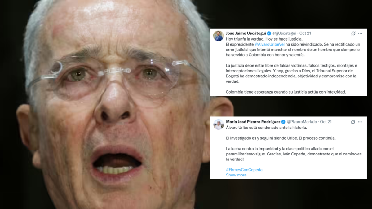 ¿Cómo reaccionaron los congresistas del Pacto Histórico y Centro Democrático a la absolución del expresidente Álvaro Uribe? Este fue el pulso en redes