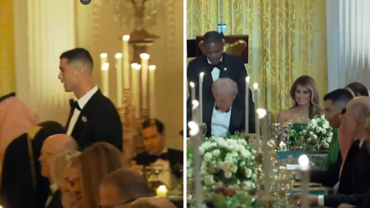 Cristiano Ronaldo cena con el presidente Donald Trump en la Casa Blanca como parte de la delegación de Arabia Saudí
