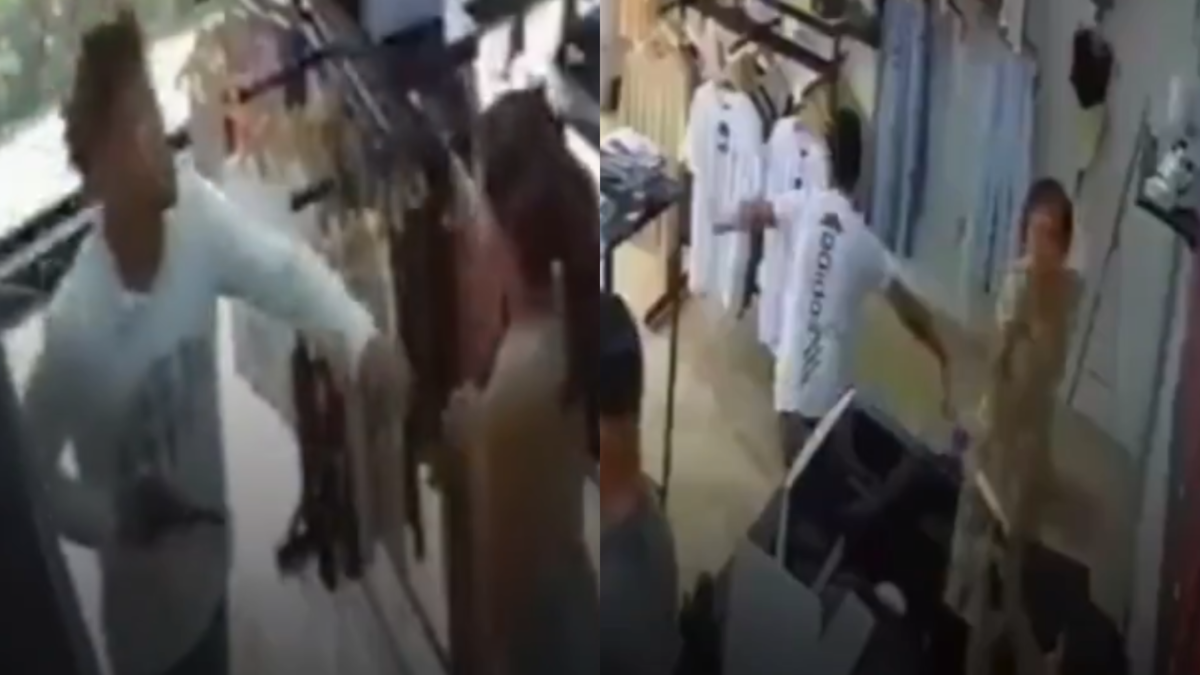 Video: mujer sacó un arma y ahuyentó a ladrones que intentaron robar su local