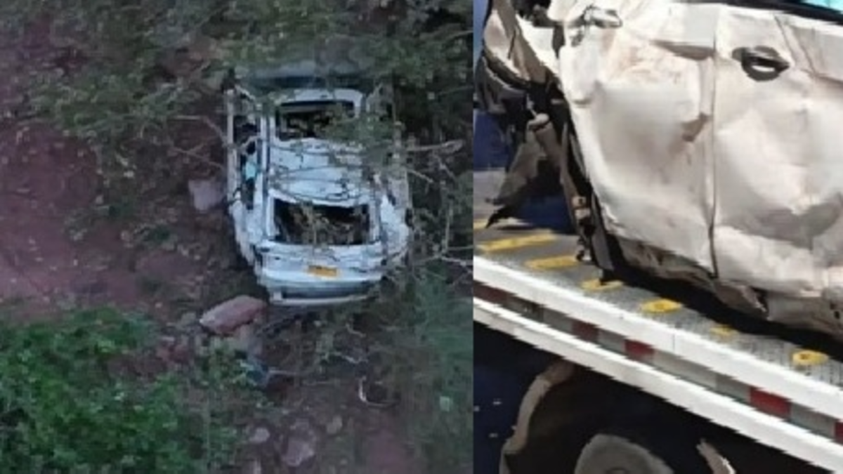 Camioneta de turistas rodó 20 metros al cañón de Sogamoso: se bajaron del vehículo para mirar los paisajes y habrían dejado el carro sin freno de mano