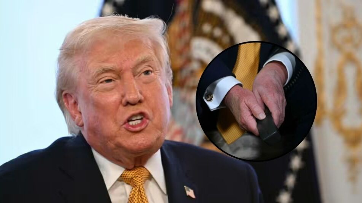 Moretones visibles en ambas manos de Donald Trump generan interrogantes sobre su salud casi un año después de asumir la Presidencia de Estados Unidos