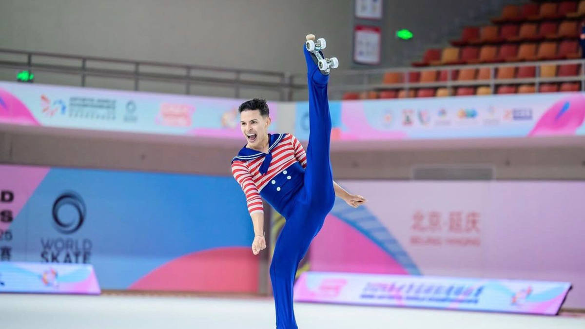De la salsa a las pistas: Brayan Carreño y su historia en el patinaje artístico