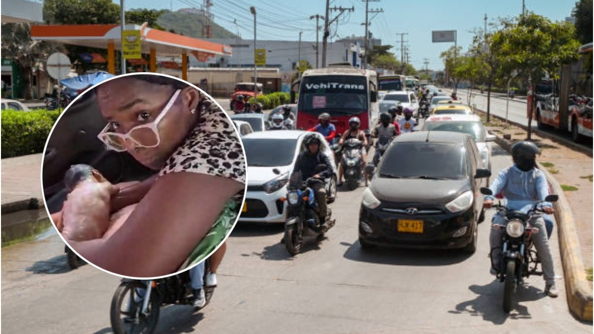 Video | Una mujer dio a luz a su bebé en el interior de un vehículo que solicitó por aplicación en Cartagena: 'Es un niño fuerte, sano y alegre'