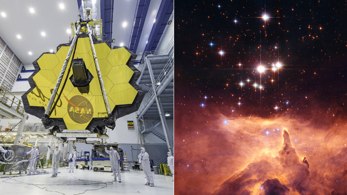 La sorprendente imagen que el Telescopio James Webb captó de una cuna de estrellas recién nacidas en el espacio