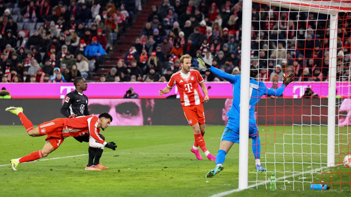 Luis Díaz tuvo un partido sensacional: gol y dos asistencias en la goleada del Bayern Múnich al Wolfsburgo