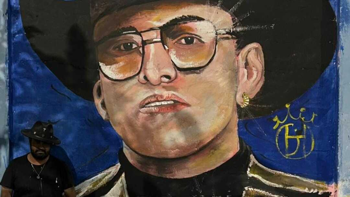 El imponente mural que pintaron de Yeison Jiménez en Santander como homenaje a su trayectoria musical y vida: así lo crearon los artistas en la región