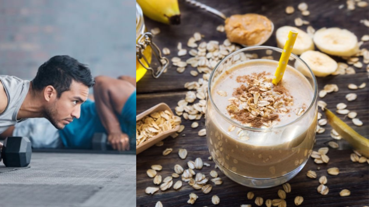 Batido de avena con leche de almendras para recuperar las fibras y aumentar la masa muscular