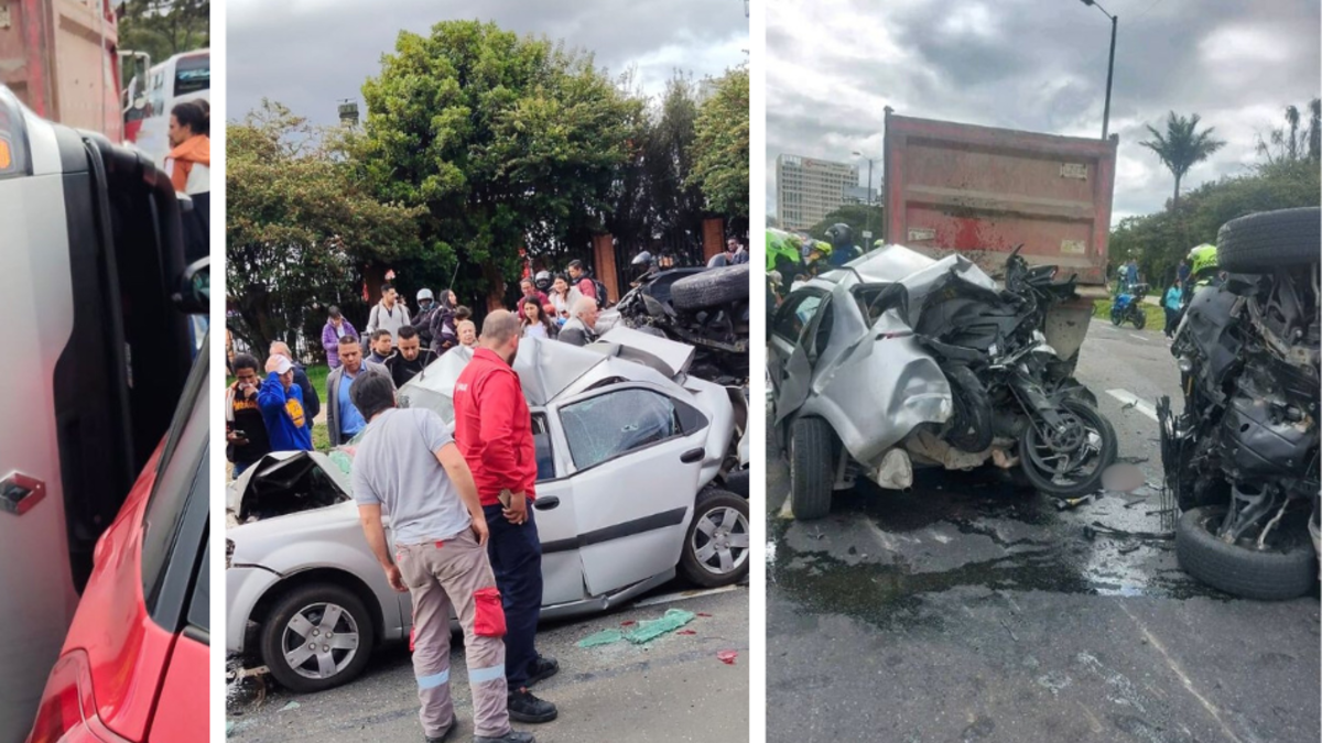 Revelan video de segundos previos al grave accidente en la carrera 68 que dejó tres muertos: captaron la persecución tras atraco que causó el hecho