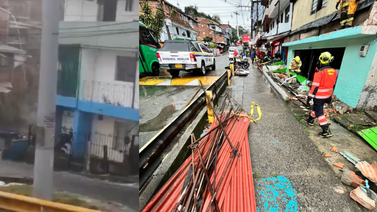 Emergencia en Medellín tras desbordamiento de quebradas por las fuertes lluvias en la capital antioqueña: murió una niña de 5 años