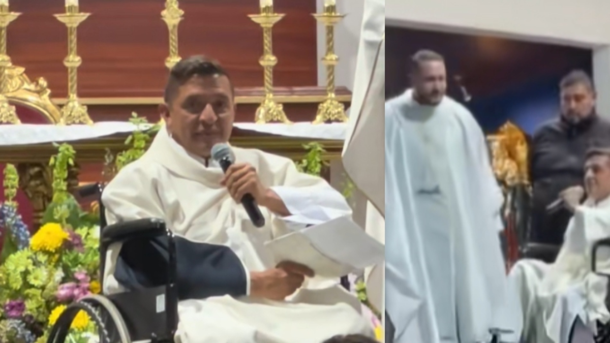 El padre 'Chucho' reveló fue sometido a una cirugía por 'una masita en el hombro' que lo llevó a estar en silla de ruedas en su iglesia