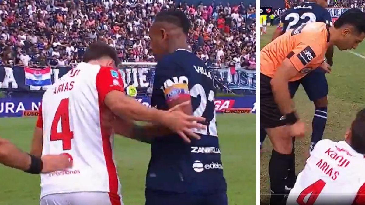 Video | Fuerte cruce entre Sebastián Villa y Santiago Arias en su primer enfrentamiento en el fútbol argentino