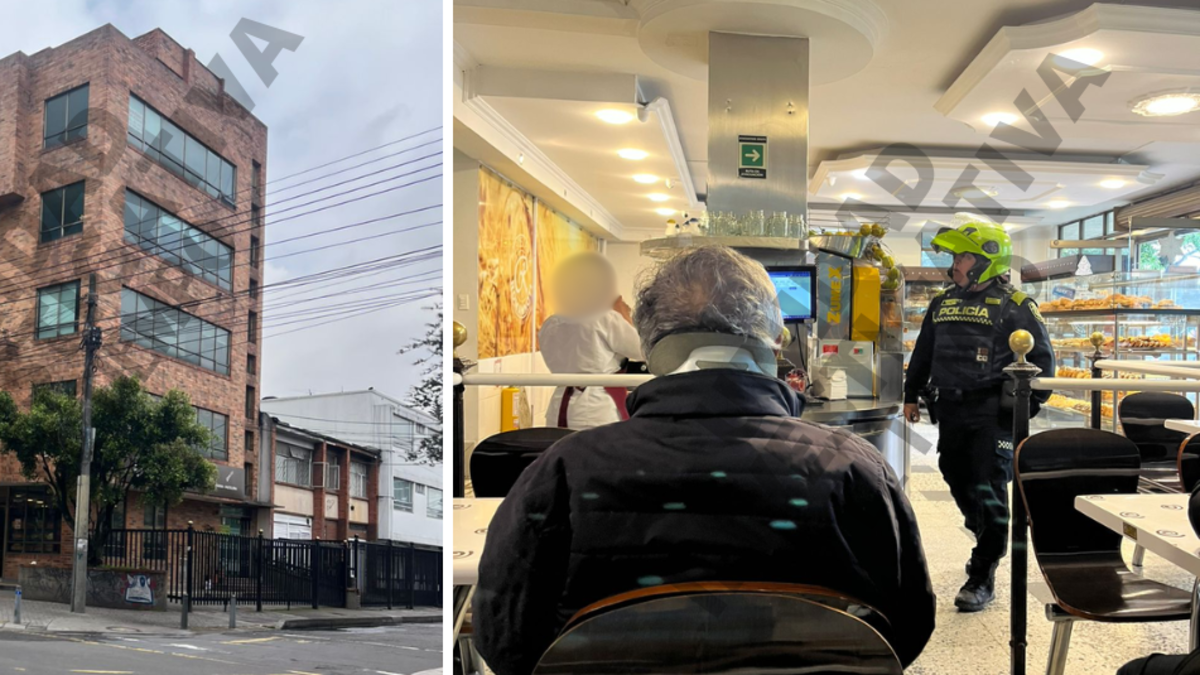 Asaltan a reconocida panadería al lado de uno de los edificios más custodiados de Bogotá: fueron 5 hombres armados, dos encapuchados