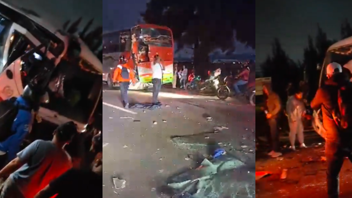 Grave accidente en la vía Bogotá–La Vega: dos busetas intermunicipales colisionaron; se reportan varias personas heridas