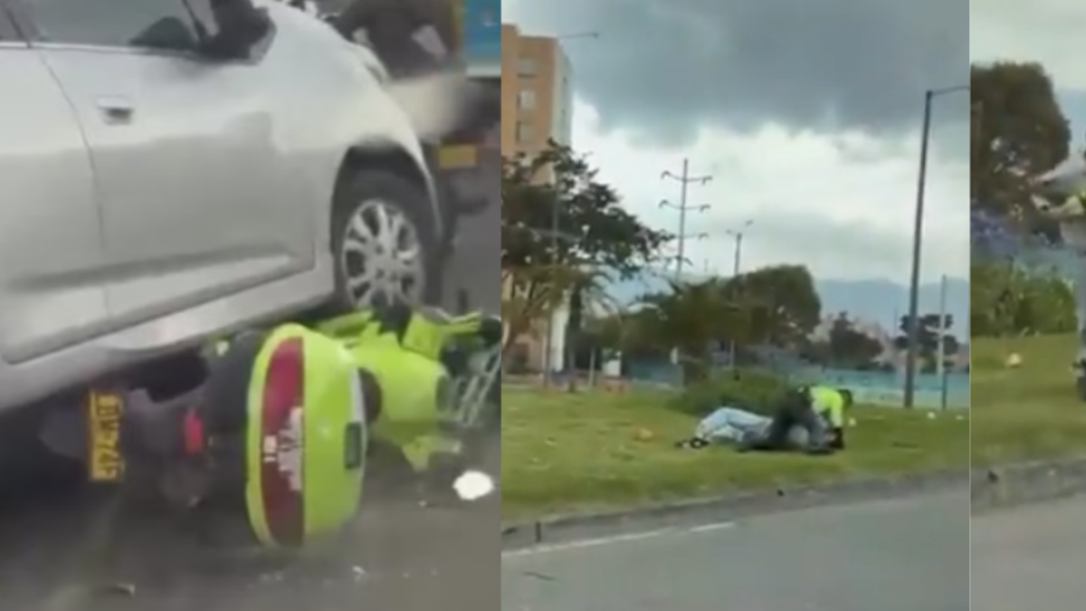 Video | Conductor evadió retén, arrolló a un uniformado y lo agredió en inmediaciones del terminal Salitre, en Bogotá