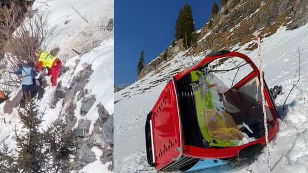 Murió una persona tras desprenderse una cabina de teleférico en una estación de esquí en los Alpes suizos: investigan causas del accidente