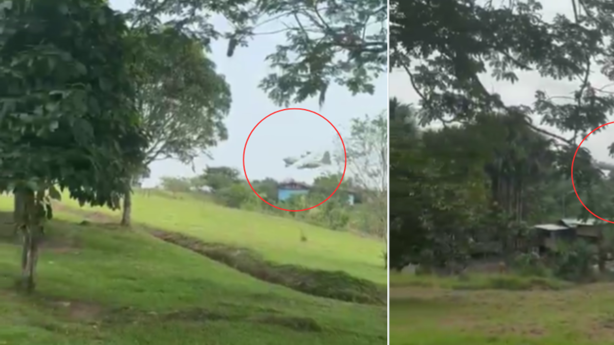 En video: el momento del accidente del avión Hércules de la FAC en Putumayo, comunidad lo grabó
