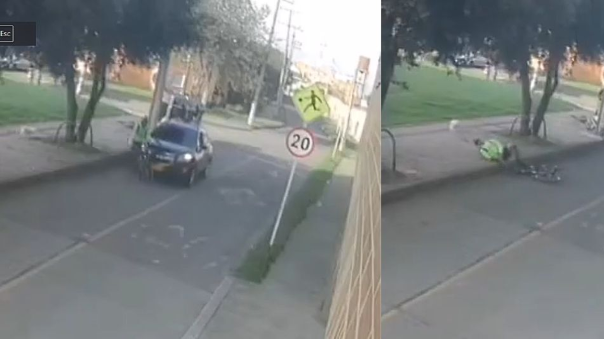 Video del momento cuando conductor de camioneta arrolló a ciclista en Bogotá | Víctima denuncia hecho de intolerancia: 'Dijimos un par de groserías'