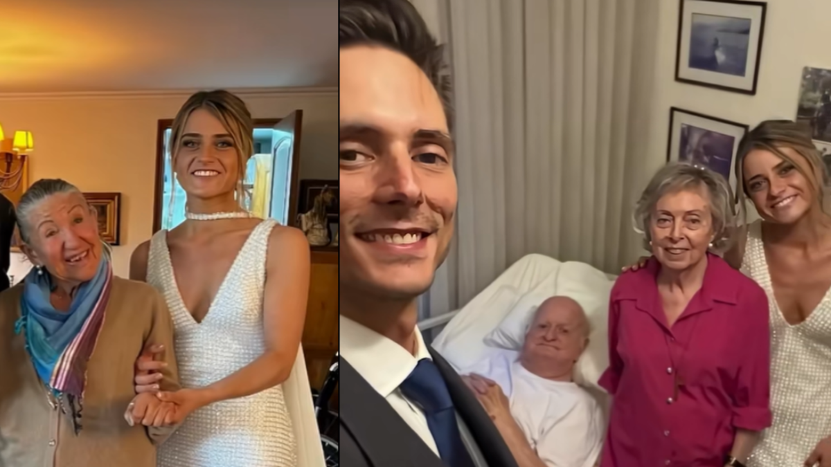 Video: recién casados visitan a familiares que no pudieron ir a su boda y conmueven las redes sociales