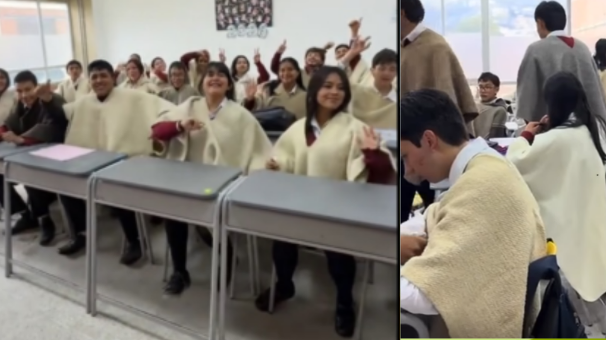 Estudiantes de Boyacá reemplazaron sus chaquetas de prom por ruanas tradicionales, son aplaudidos: 'No entran si no tienen ruana'