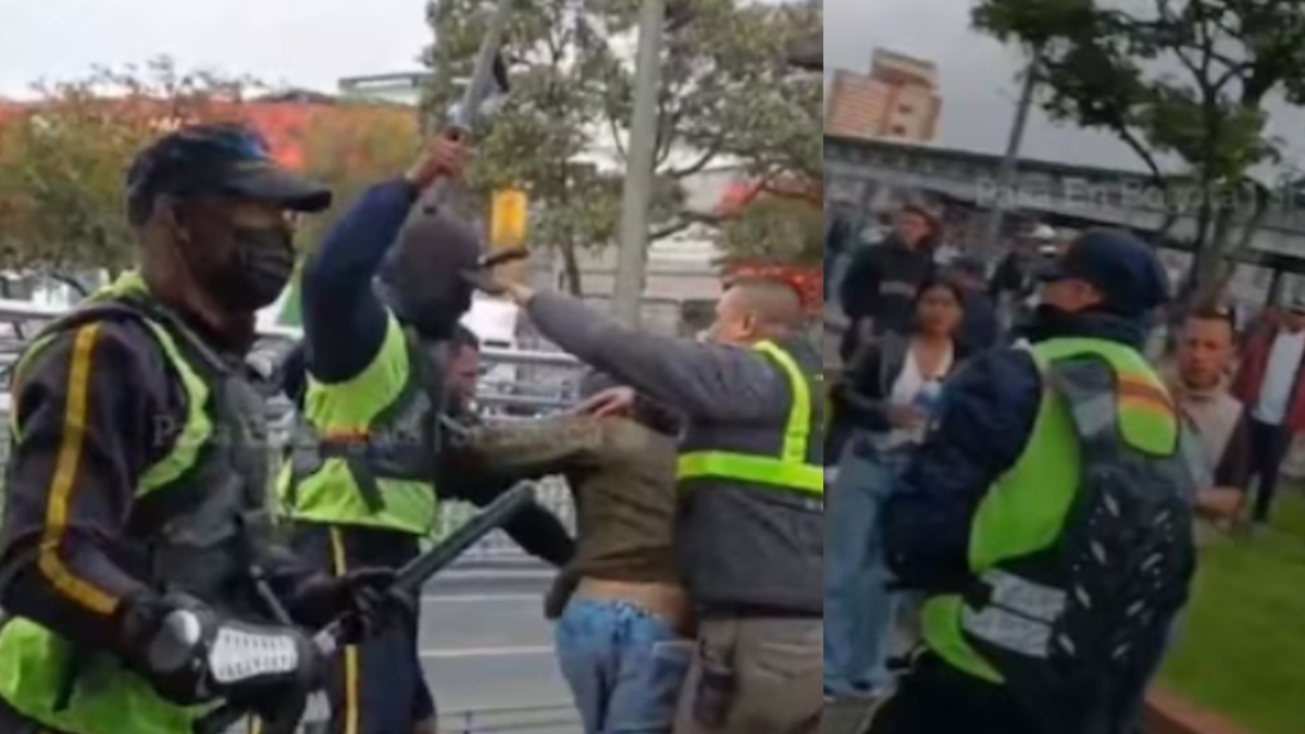 Vigilantes y colados en TransMilenio se fueron a los golpes en una estación del sur de Bogotá