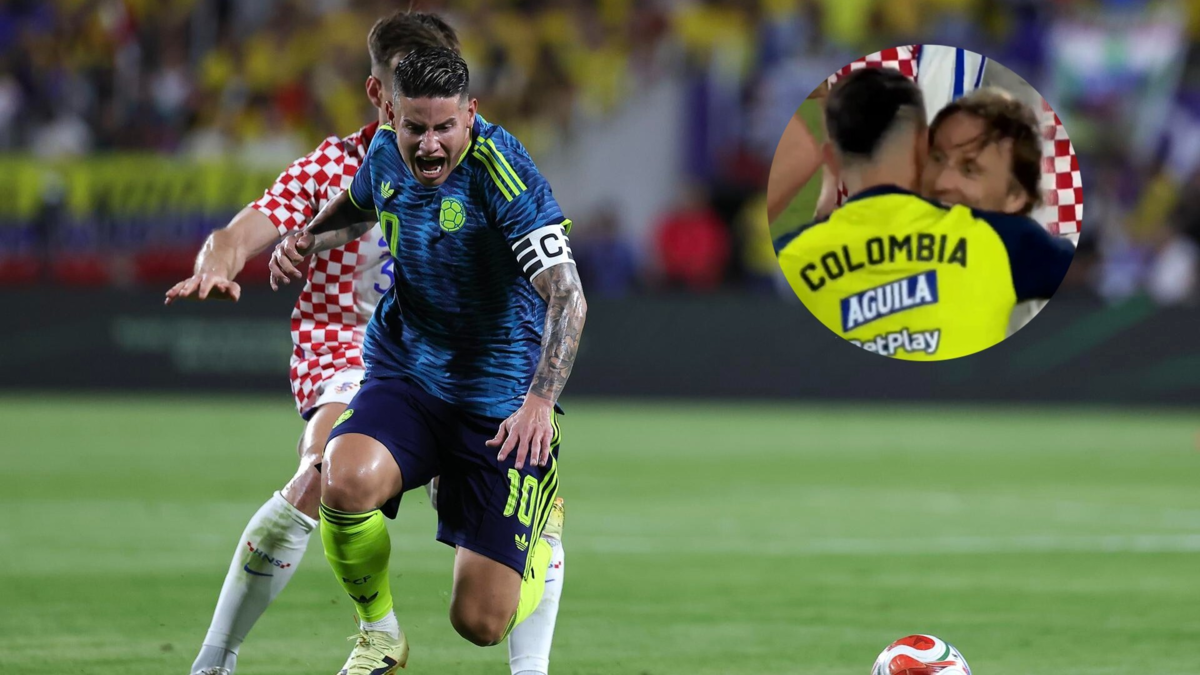 James Rodríguez tuvo emotivo reencuentro con Luka Modric, excompañero en Real Madrid: hubo intercambio de camisetas y largo diálogo (video)