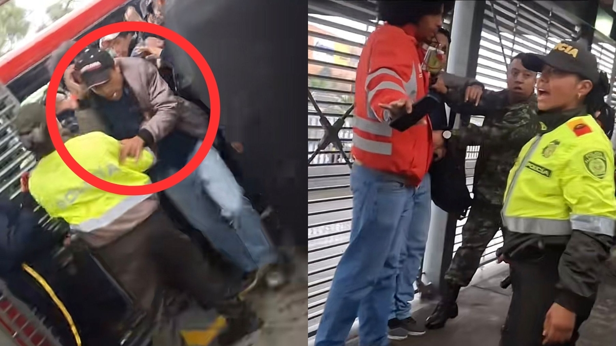Video | Intento de huida de un presunto ladrón en una estación de TransMilenio en Soacha: 'Yo no estaba haciendo nada'