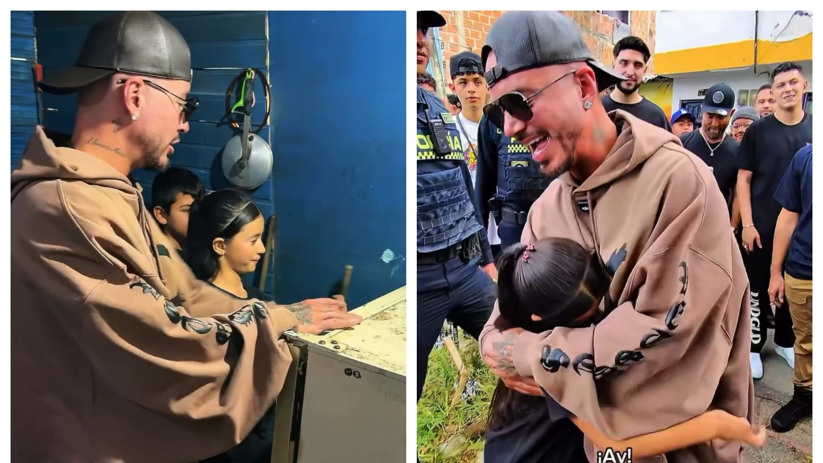 Tras sus conciertos en Cali y Pereira, J Balvin sorprendió a una niña y su familia de escasos recursos: los visitó en su casa junto a Camilo Cifuentes