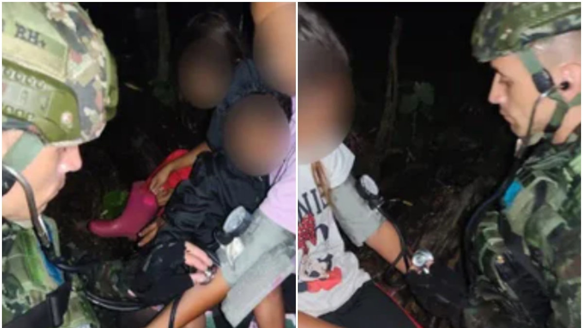 Las primeras imágenes del rescate de cinco niños y una joven hallados en la selva del Caquetá tras varios días ocultos para escapar de alias 'Calarcá'