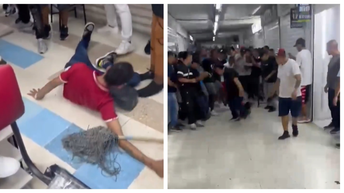 Video | Le dieron hasta con un trapero: brutal agresión contra presunto delincuente señalado de hurtar en un establecimiento del centro de Cali