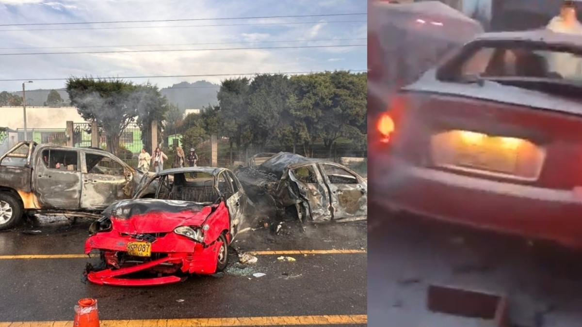 El relato del conductor que sobrevivió al choque múltiple en el peaje de Zipaquirá: ‘Dios mío, familia. Me acabaron el carro’