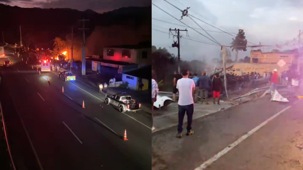 Atención: accidente en la vía Bogotá-Girardot, bomberos hacen presencia por incendio vehicular